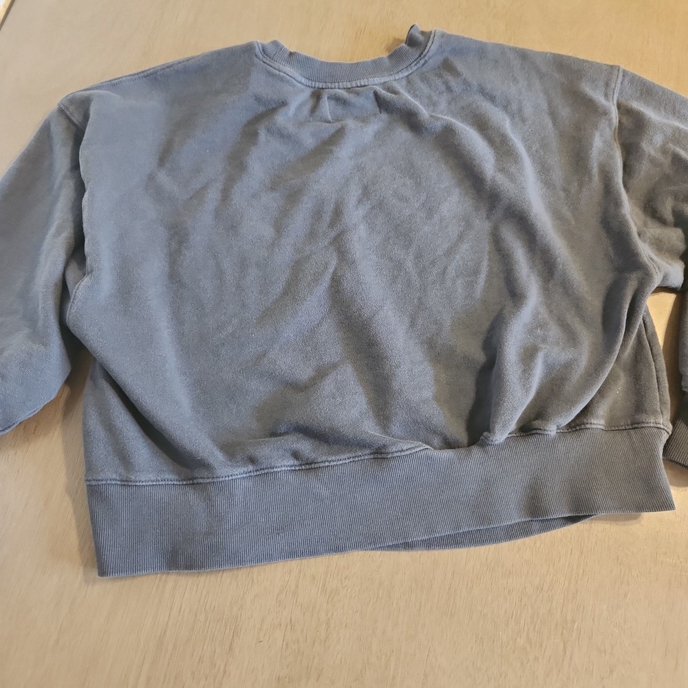 Old Navy Women's '94 SoComfy Terry Sweatshirt Navy Blue Graphic Crew Neck Large - Picture 13 of 14